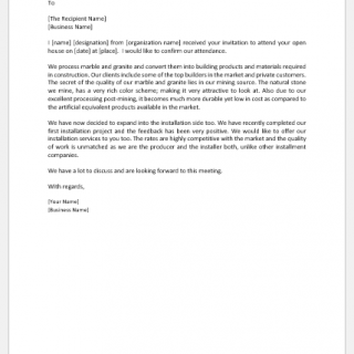 Letter to Accept an Invitation to Business Appointment