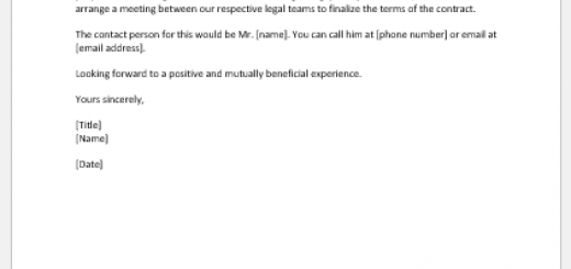 Project acceptance letter