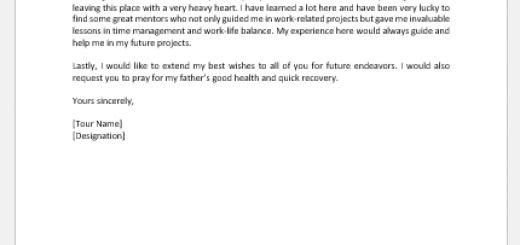 Employee Workplace Leaving Announcement Letter
