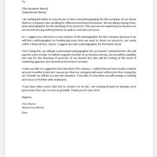 New hiring strategy approval letter