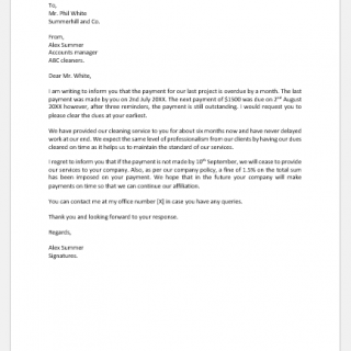 Angry Letter for Outstanding Payment