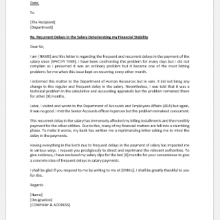 Frequent Delay in Salary Complaint to Boss