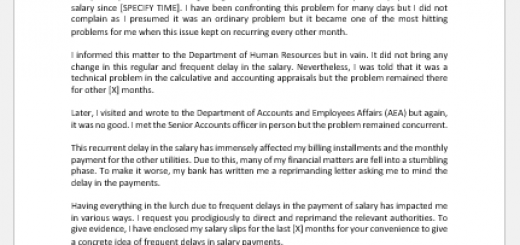 Frequent Delay in Salary Complaint to Boss