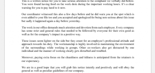 Letter Persuading Employees to Maintain Cleanliness